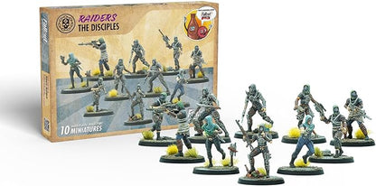 Modiphius Entertainment: Fallout Wasteland Warfare: Raiders - The Disciples - 10 Unpainted Figures Nuka World Wave Miniatures Compatible w/ Factions