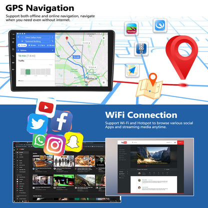 2+64G Car Stereo Radio for Ford Escape/Mazda Tribute 2001-2005 with Wireless CarPlay Android Auto, 9" Touch Screen Android 13 Car Radio with GPS Navigation Bluetooth WiFi Mirror Link Backup Camera