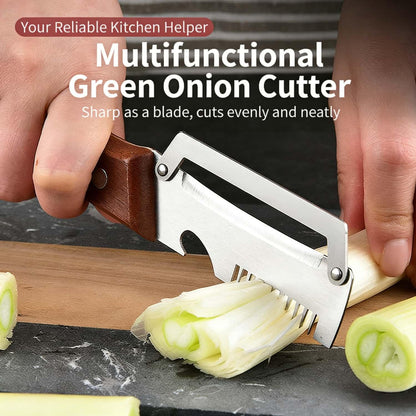 Skiennix Multifunctional Vegetable Peeler - 3-in-1 Kitchen Gadget with Wooden Handle & Grater | 2-Pack