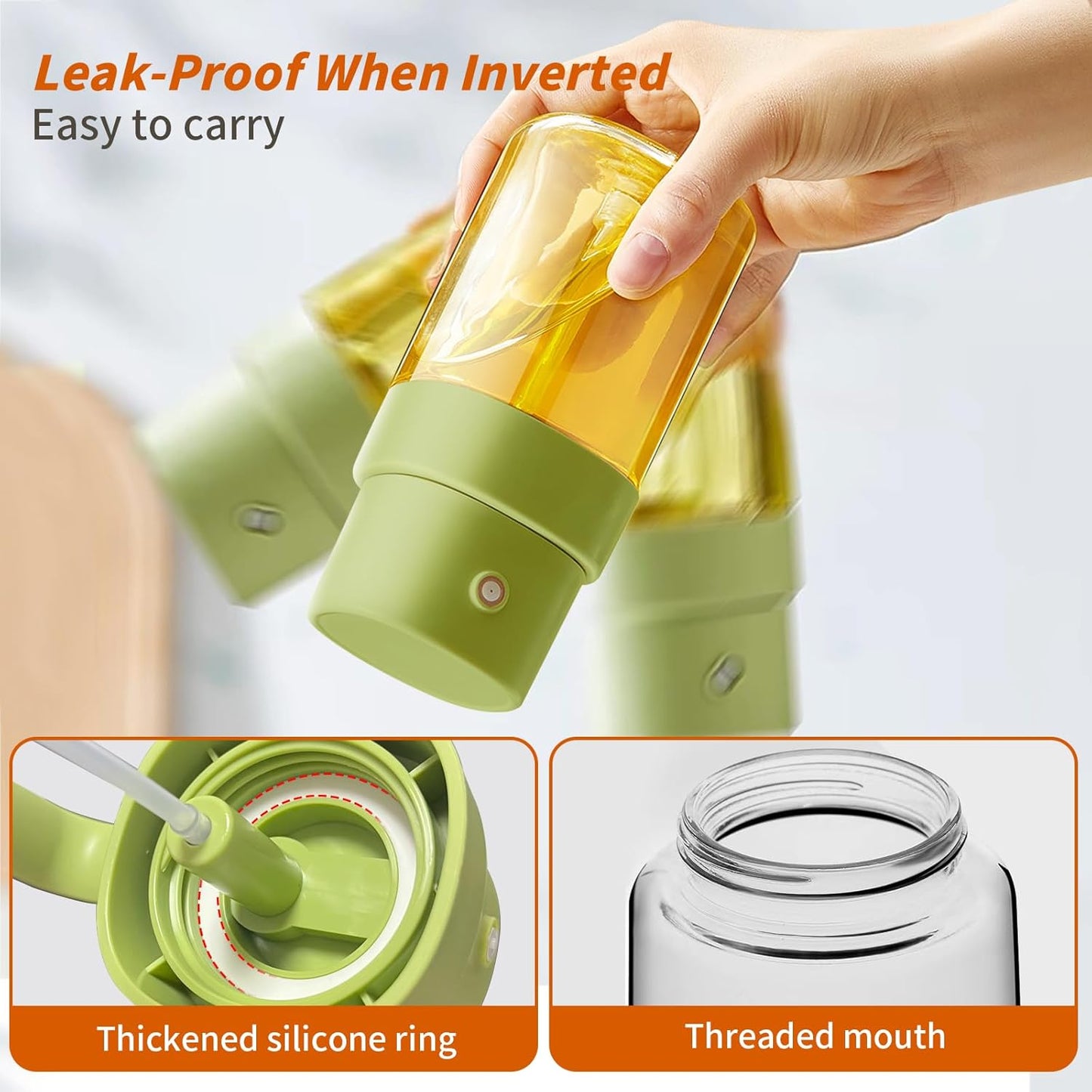 YARRAMATE Mini Oil Sprayer - 6.8 OZ Food-Grade Olive Oil Spray Bottle for Cooking & BBQ (Green)