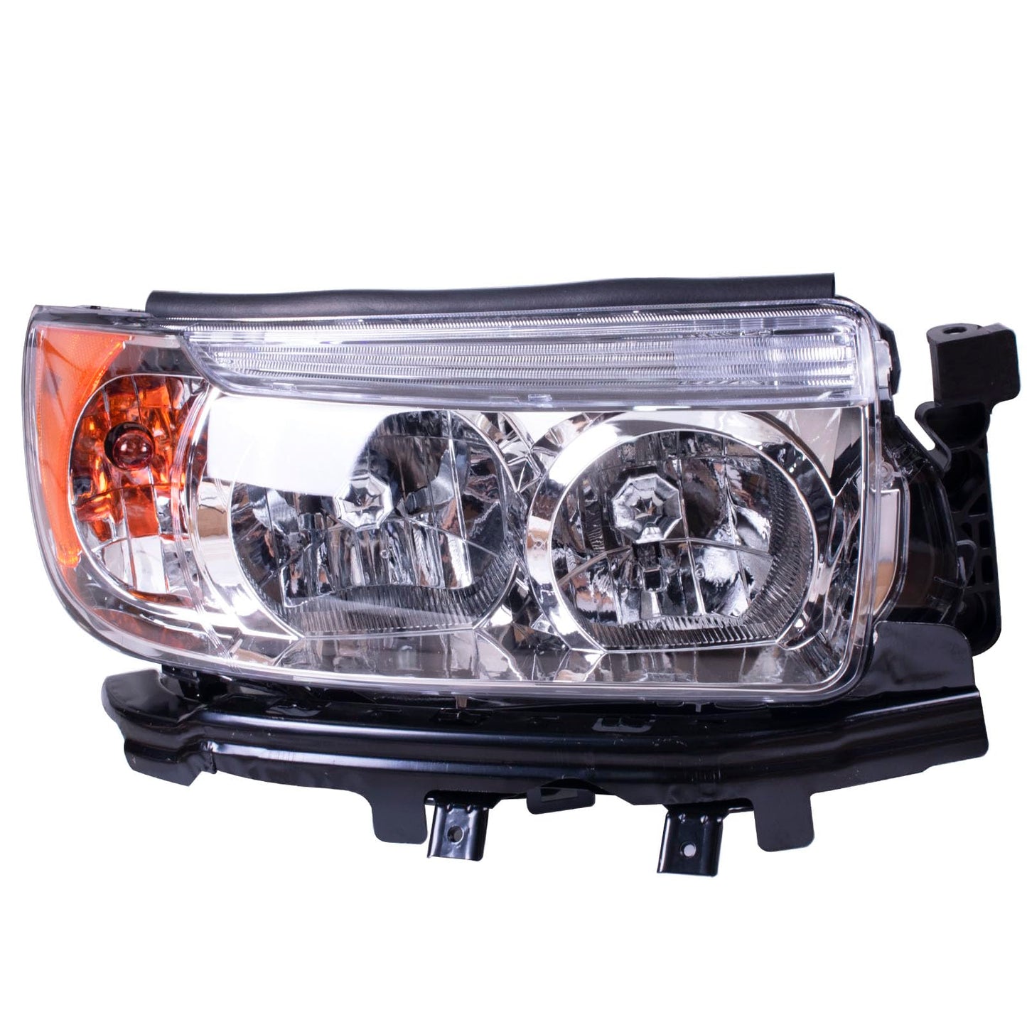 BestParts Headlight Assembly Chrome Housing Halogen Pair Headlight Lamp Compatible with Subaru Forester SG,SG9 2006-2008 Left Driver Right Passenger Side Replace 84001SA461,84001SA471 W/bulbs