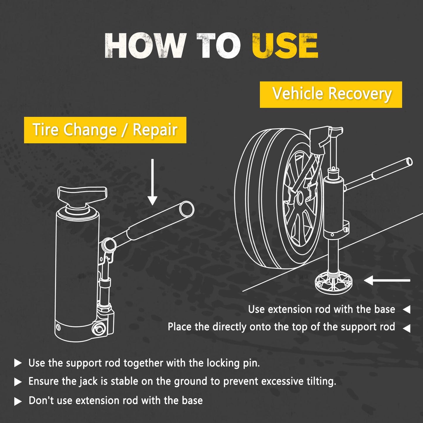 BUNKER INDUST Portable Hydraulic Recovery Jack with Lift Mate, 4x4 Off Road Lift Jack for SUV ATV UTV, 19,400 lbs Lifting Capacity