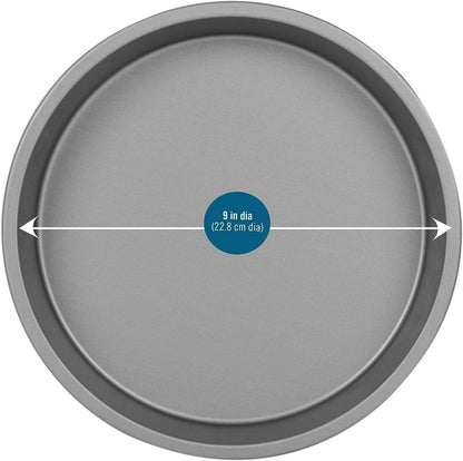 Baker Eze Nonstick 9-Inch Round Cake Pans, Set of 4, Gray