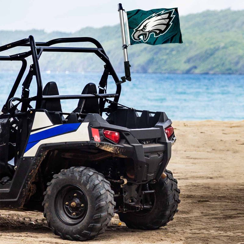 Philadelphia Eagles Golf Cart Flag Pole and Holder Mounting Bracket