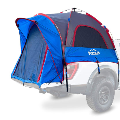 Pittman Outdoors Truck Bed Tent – EZ-UP Easy Assembly Truck Tent for Camping with Rain Fly, Extra Wide Entry, Oversize Air Mesh & Porch Cover – Premium Truck Bed Camp - 5.5 ft - 5.8 ft