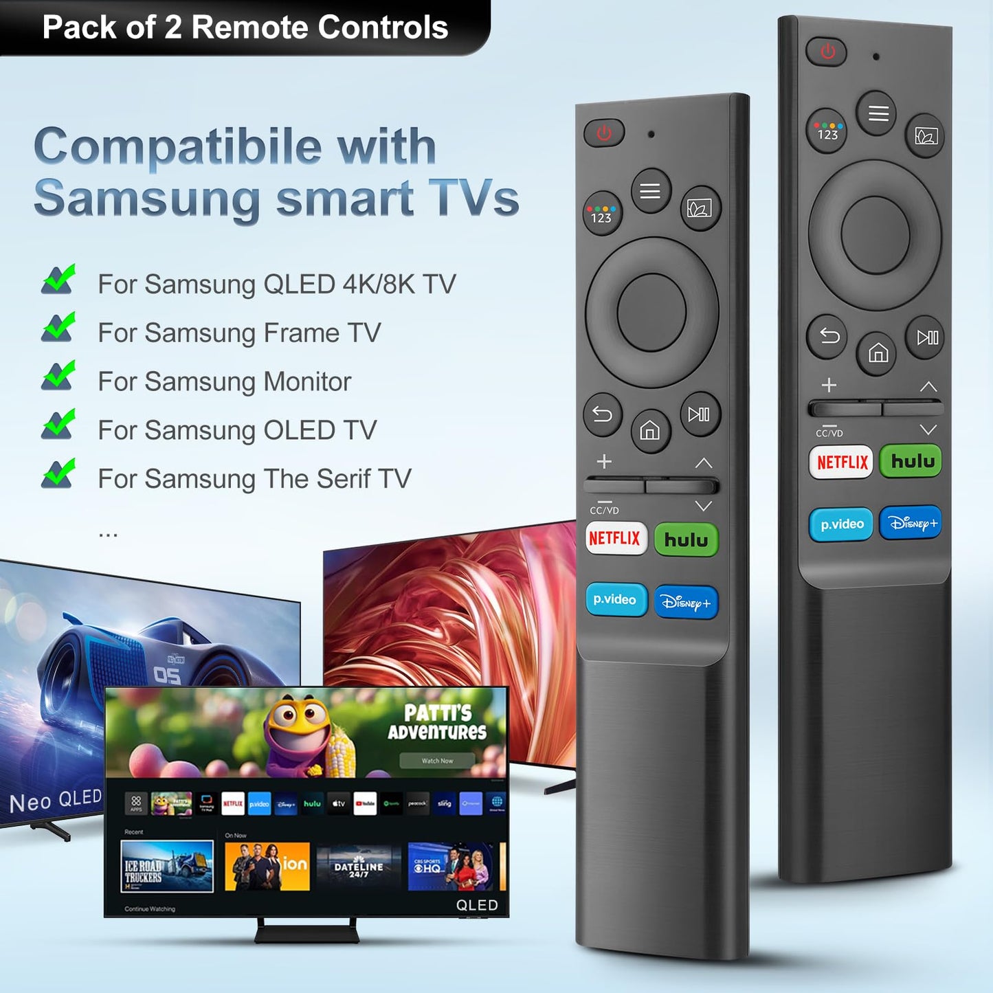Voice Remote Control Replacement for Hisense Smart Google TV，Compatible with Hisense QLED UHD Mini-LED ULED Google TVs
