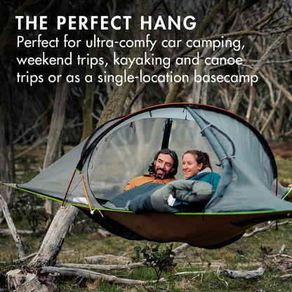 Tentsile Connect V3 2-Person Tree Tent Hammock, The Original Tree Tent Company, 880 Pound Capacity, Portable Treehouse, Heavy Duty Ratchets Included, Designed in The UK (Safari Brown)