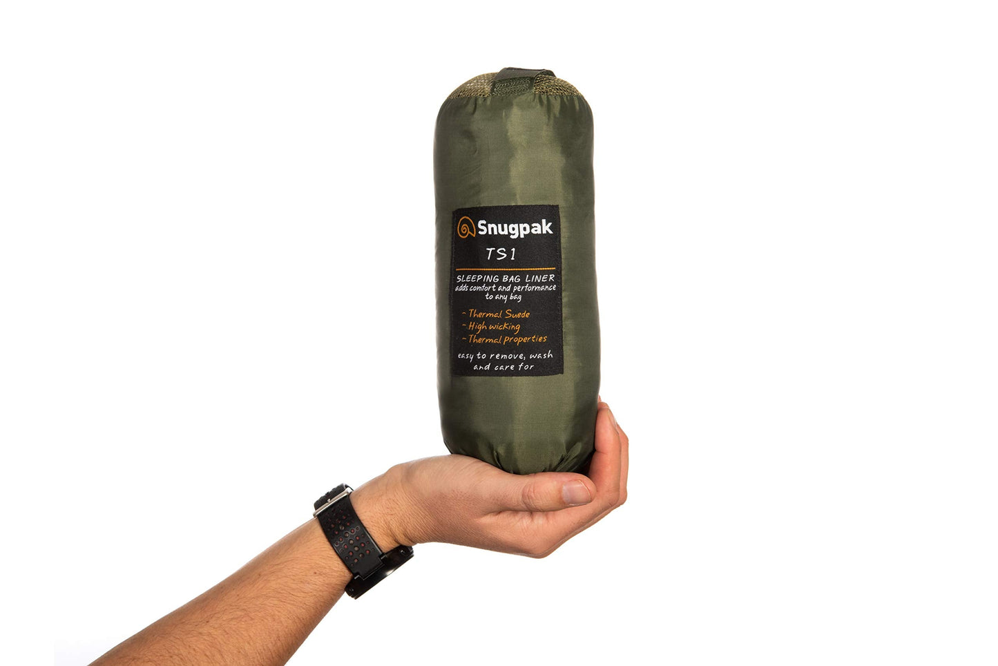 Snugpak TS1 Thermal Suede Sleeping Bag Liner, Polyester, Warm Insulation, Olive