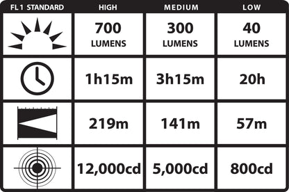 Streamlight 74620 Strion DS HL 700-Lumen Rechargeable Flashlight with 120-Volt/100-Volt AC Charger, Grip Ring, Black