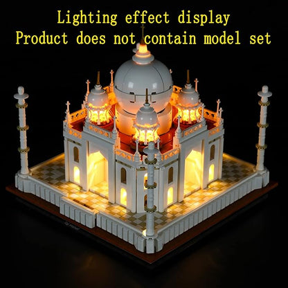 Version 2021 LED Light Kit Compatible with Lego 21056 Taj Mahal (Ver.2021) - Lighting Set for Architecture Building Model (Model Set Not Included)