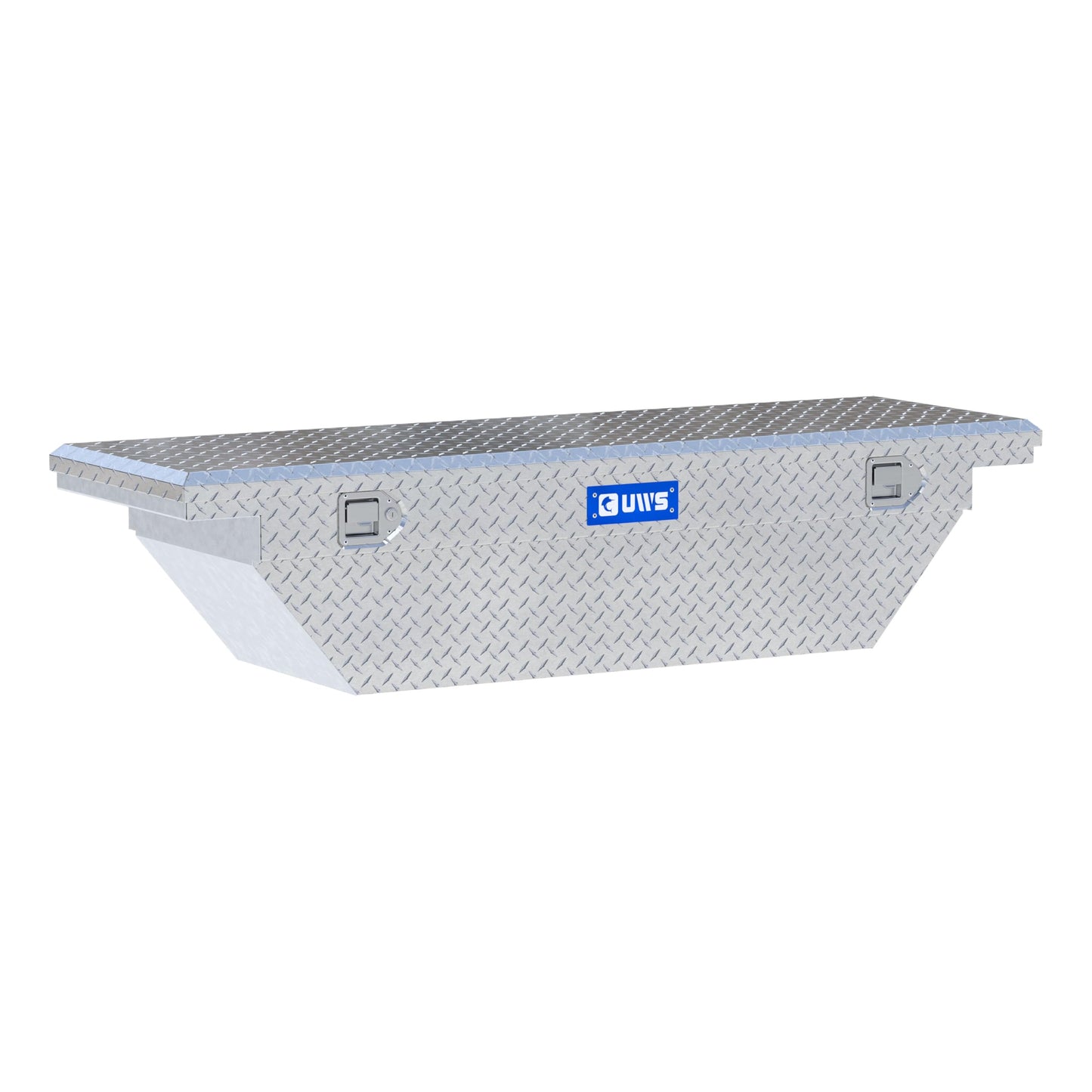 UWS EC10291 63-Inch Heavy-Wall Aluminum Angled Truck Tool Box with Low Profile, RigidCore Lid