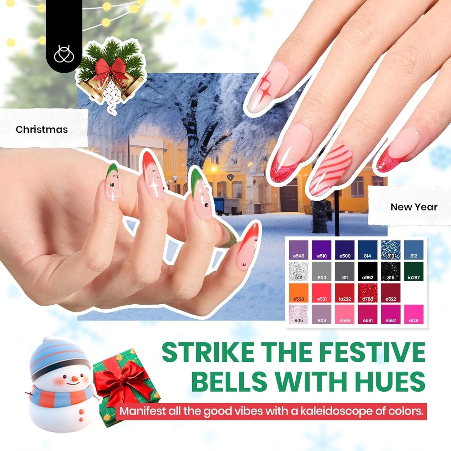 Beetles Gel Nail Polish Kit with U V Light -54 Pcs Gel Nail Kit Four Seasons Glow 32 Colors Set with Base Matte & Glossy Top Coat Soak Off Home DIY Manicure Nails Beginners Gifts for Women Teen Girls