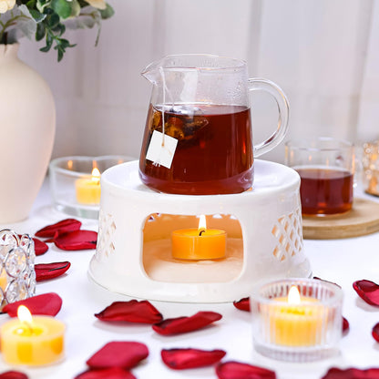 50 Packs Beeswax Tealight Candles Bulk,4 Hours 100% Pure Beeswax Tea Lights Candle in Clear Cup,Natural Scent Bees Wax Candles Small Smokeless Clean Burning Perfect for Home Decor for Party Christmas