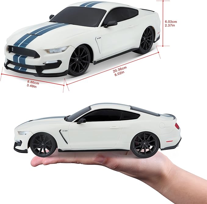 Maisto Tech R/C 1:24 Scale 2.4 GHz 2016 Ford Shelby GT350 White