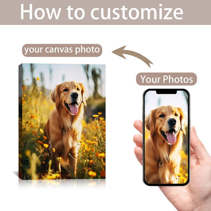Skiennix Custom Canvas Prints - Personalized Photo Wall Art for Gifts | Perfect for Family & Pets