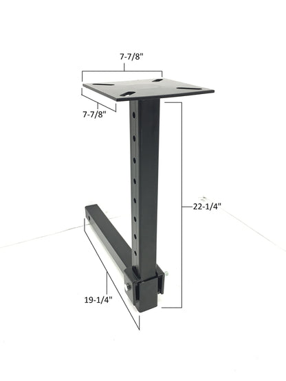 MaxxHaul Hitch Mount Vise Plate Holder Heavy‑Duty 2 Inch Receiver Workbench Mount Portable Vise and Tool Platform for Trucks SUVs and RVs Alloy Steel Construction (80356)