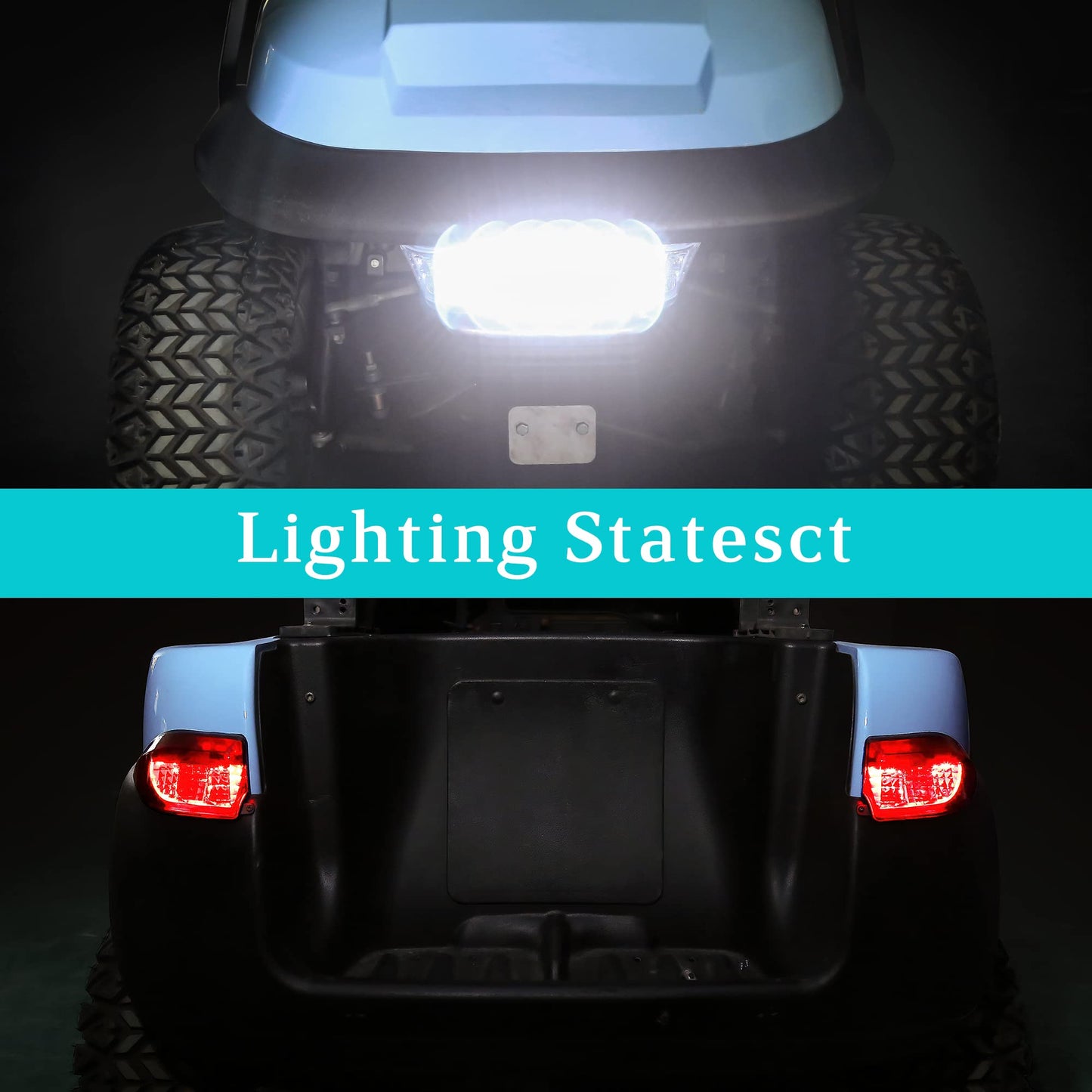 10L0L Deluxe Golf Cart Light Kit for Club Car Precedent 2004-2019, 12V Street Legal Light Kit with Headlight Taillight Turn Signals Switch Horn Brake Pad Hazard Lighting Function