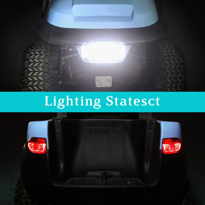 10L0L Deluxe Golf Cart Light Kit for Club Car Precedent 2004-2019, 12V Street Legal Light Kit with Headlight Taillight Turn Signals Switch Horn Brake Pad Hazard Lighting Function