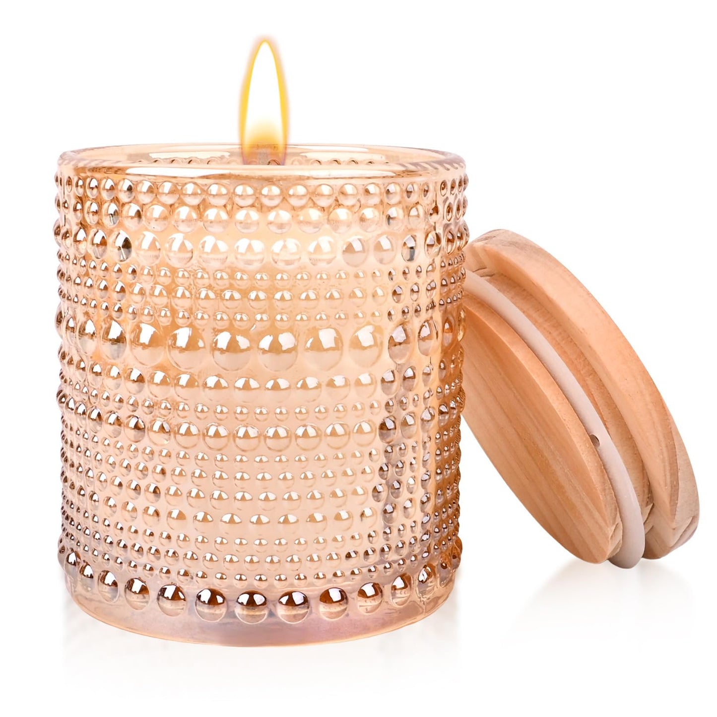 Sandalwood & Rose Candle, Candles for Home Scented, Luxury Jar Candles for Women, Rose Scented Candle, Candles Gifts for Women, Natural Soy Wax, 6 oz 40 Hours