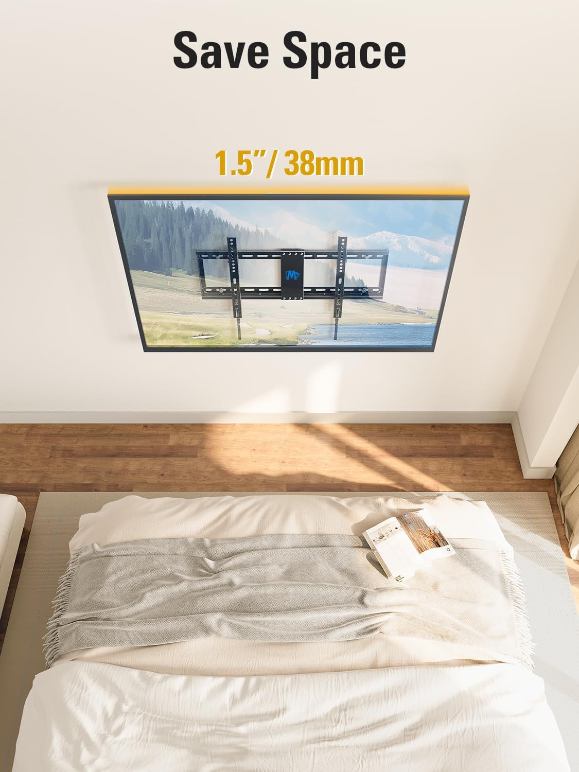 Mounting Dream TV Wall Mount - Universal Tilt for 37-75 Inch TVs | Max VESA 600x400mm, 132lbs Capacity