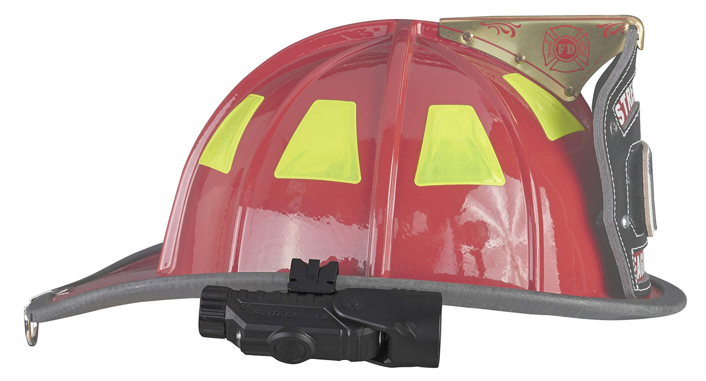 Streamlight 88903 Vantage 180 X 250-Lumen 7,200-Candela Helmet Mounted and Right Angle Firefighter LED Flashlight with Helmet Bracket, Black