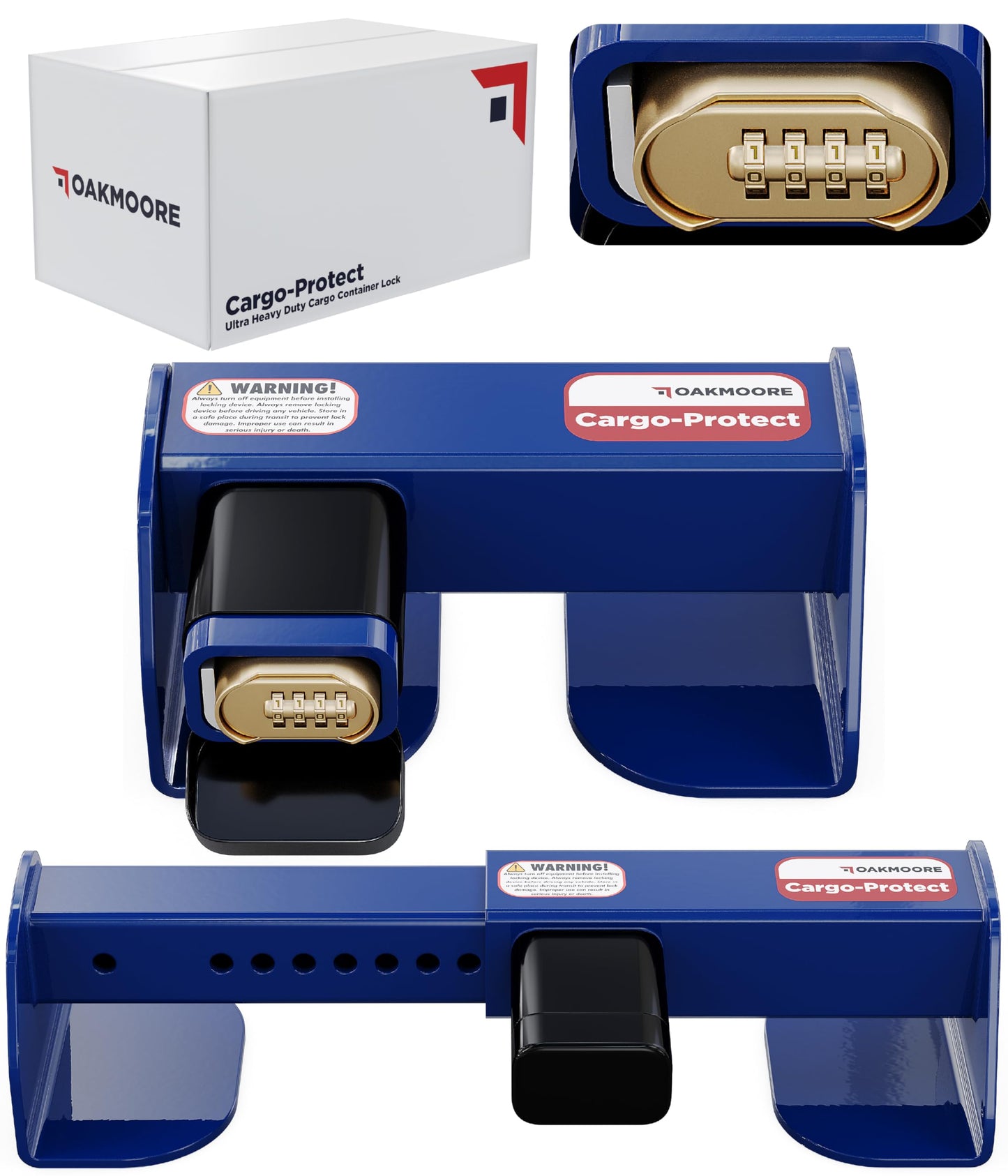 Shipping Container Lock with Combination | Cargo Van and Semi Trailer Door Lock Heavy Duty | Sea & Box Trailer Door Locks - Combi Shipping Container Locks Heavy Duty
