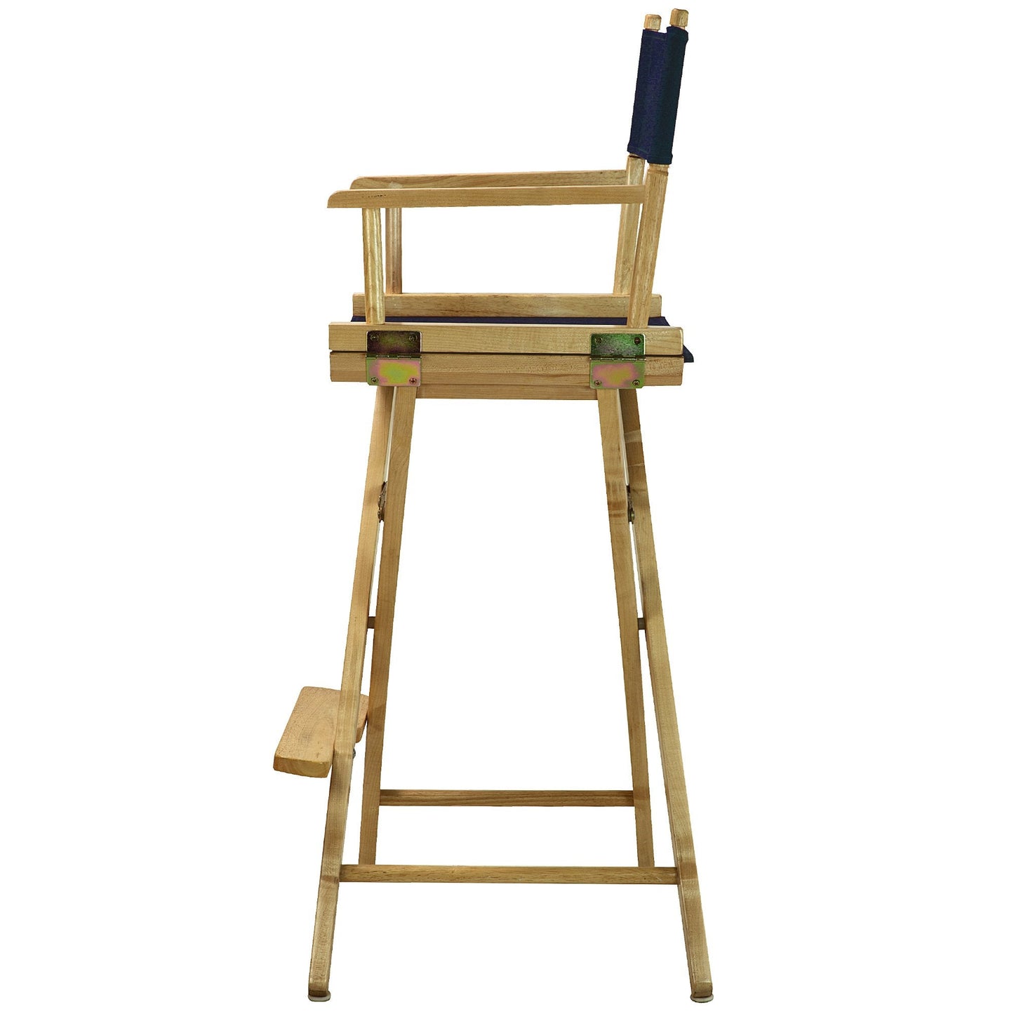 Casual Home Director's Chair ,Natural Frame/Navy Canvas,30" - Bar Height