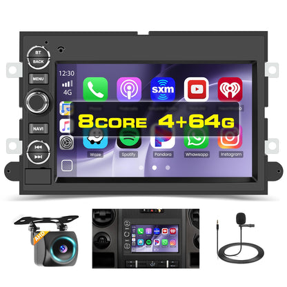 5Ghz WiFi [8Core 4G+64G] Android 15 Car Radio for Ford F150/F250/F350 2004-2014 Fusion Edge Explorer Taurus Car Stereo with Carplay Android Auto, 7 Inch HD Touchscreen with GPS Bluetooth FM/RDS SWC