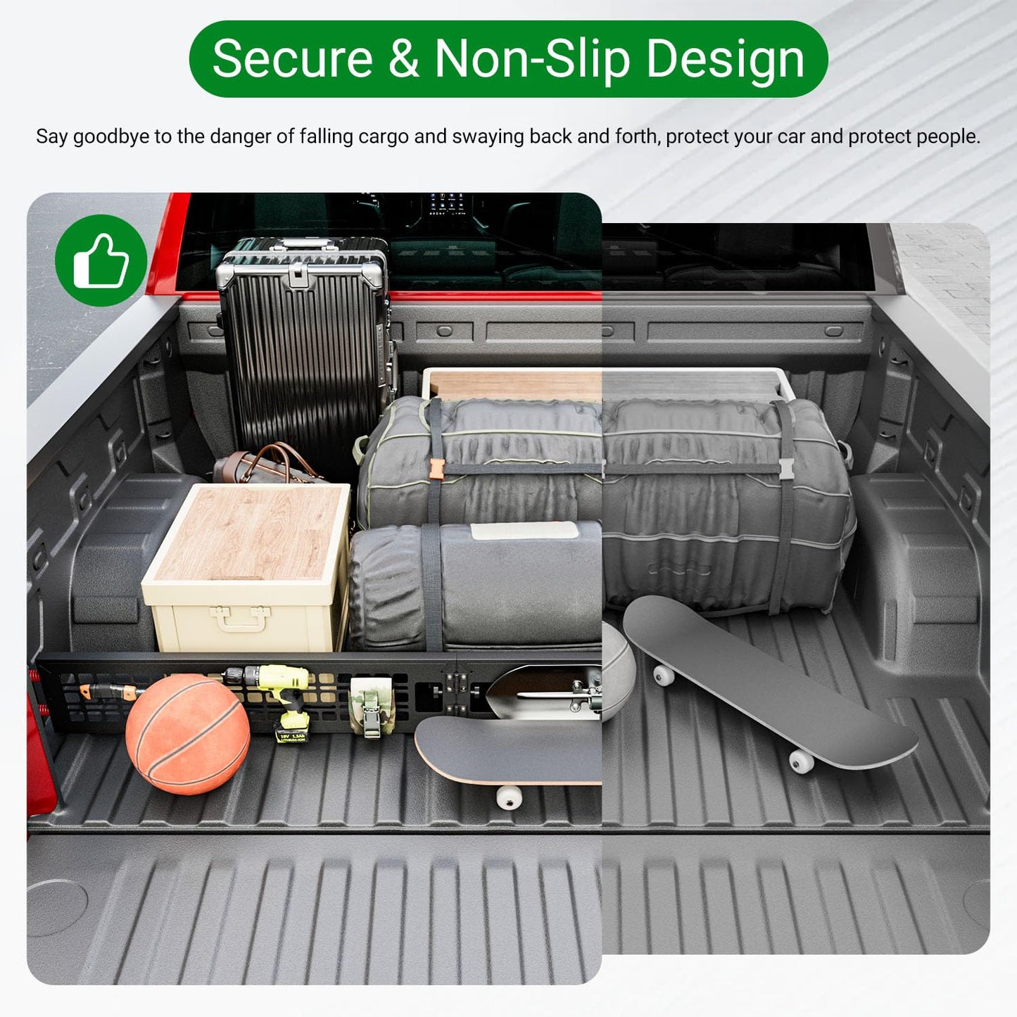 CZmenghe Truck Bed Divider Compatible with 2019-2026 Chevy Silverado GMC Sierra 1500 Truck Bed Organizer Cargo Manager Replacement for 2019-2026 Chevy Silverado Accessories