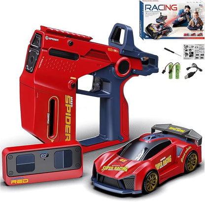 3-in-1 RC Drift Car — Sports/Racing 2-Player RC Battle Car Set Shooting &amp Flip EffectsDual Remotes60-Min Playtime 2.4GHz Parent-Child Interactive Toy Car Toy Kids Ages 6+ (red)