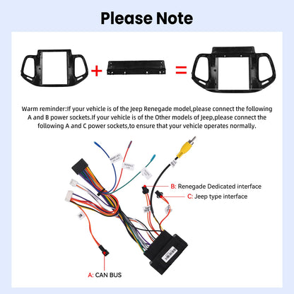 for Jeep Compass Radio 2017 2018 2019, [2+64G] Jeep Compass Car Stereo 9.7 inch Android Touch Screen, Carplay/Android Auto/EQ Audio/1080P/SWC/Bluetooth