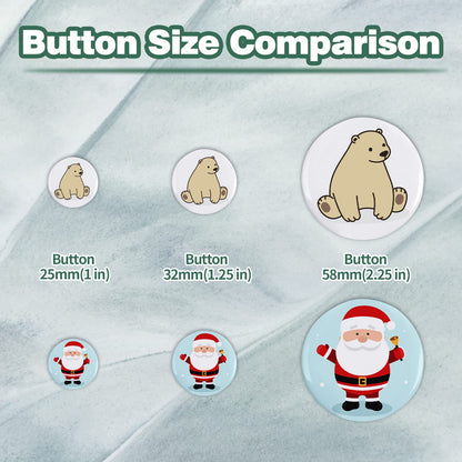Mostme 200 Sets 58mm/2.25 inch Button Supplies Button Parts for Buttons Maker Machine 58mm, Round Badge Blank Buttons Pins, Includes Plastic Pin Back Cover, Metal Cover, Clear Film&Blank Paper