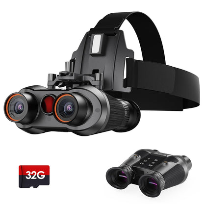 ArzzuNiu 3D-VR Night Vision Goggles - 4K Head Mounted 2296FT Digital Infrared 850nm Night Vision Binoculars for Adults Military Tactical,Camping in Complete Darkness 6X Digital Zoom Include 32GB Card