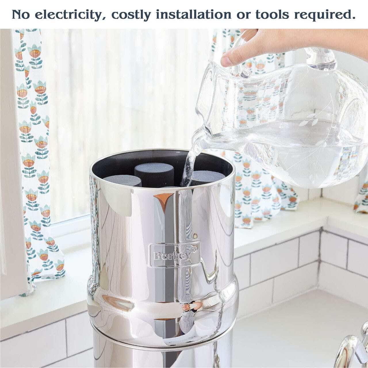 Travel Berkey Gravity-Fed Water Filter with 2 Black Berkey Elements–Enjoy Potable Water While Camping, RVing, Off-Grid, Emergencies, Every Day at Home
