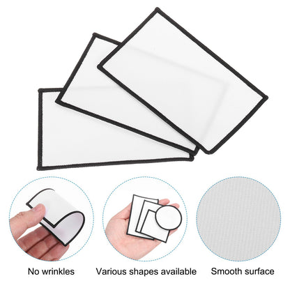 PATIKIL Sublimation Blank Patches Fabric Rectangular Iron-on Repair Blank Patches for Hat Caps Clothes Shoes Bags Backpacks DIY Crafts, 30 Pcs, White, 2.4x4