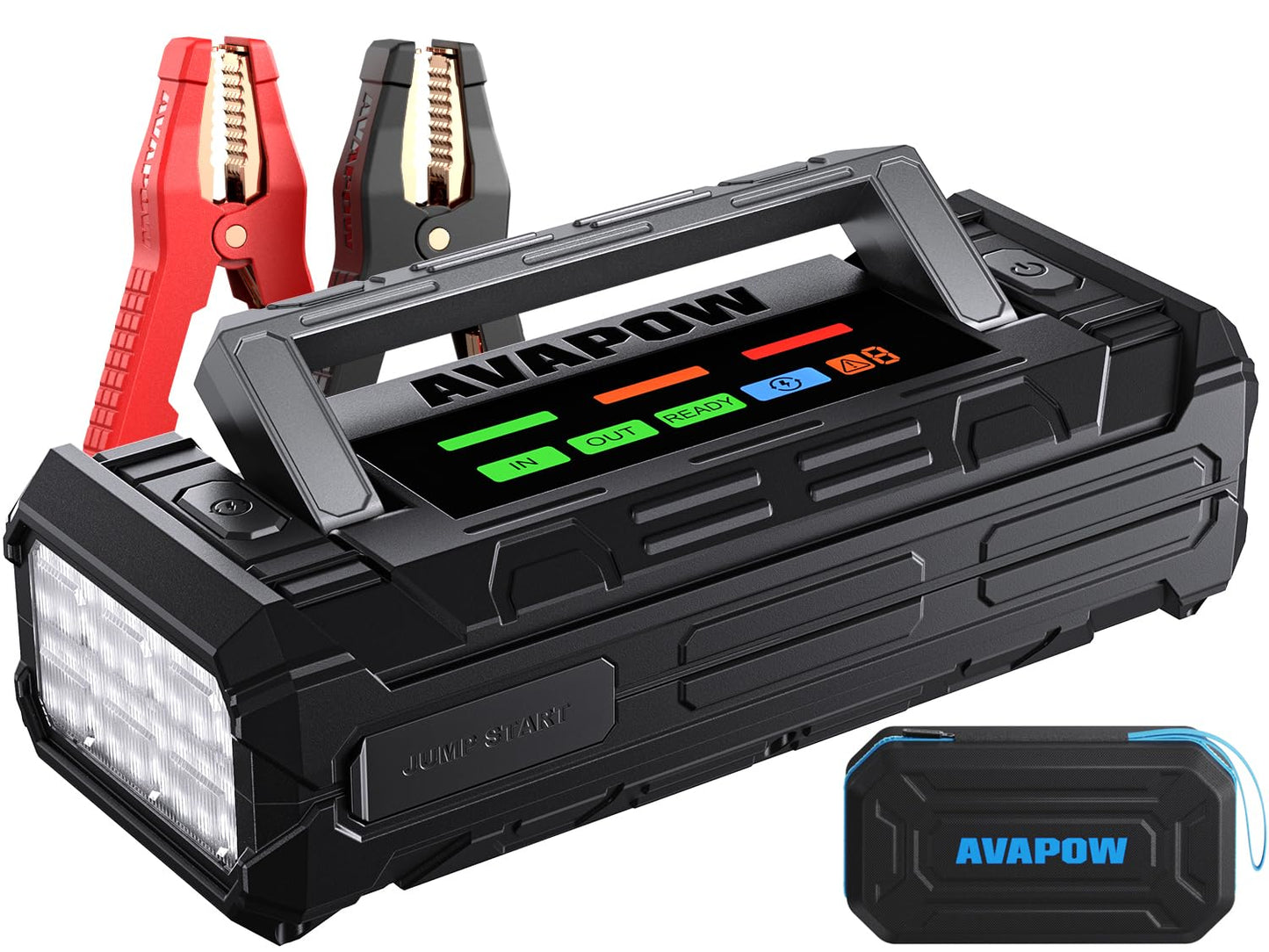AVAPOW TJ68 10000A Battery Jump Starter Portable with 4" HD Display PD 65W Dual-Way Fast Charging,12V Jump Box, Car Battery Jump Starter for All Gas & Up to All Diesel Engines