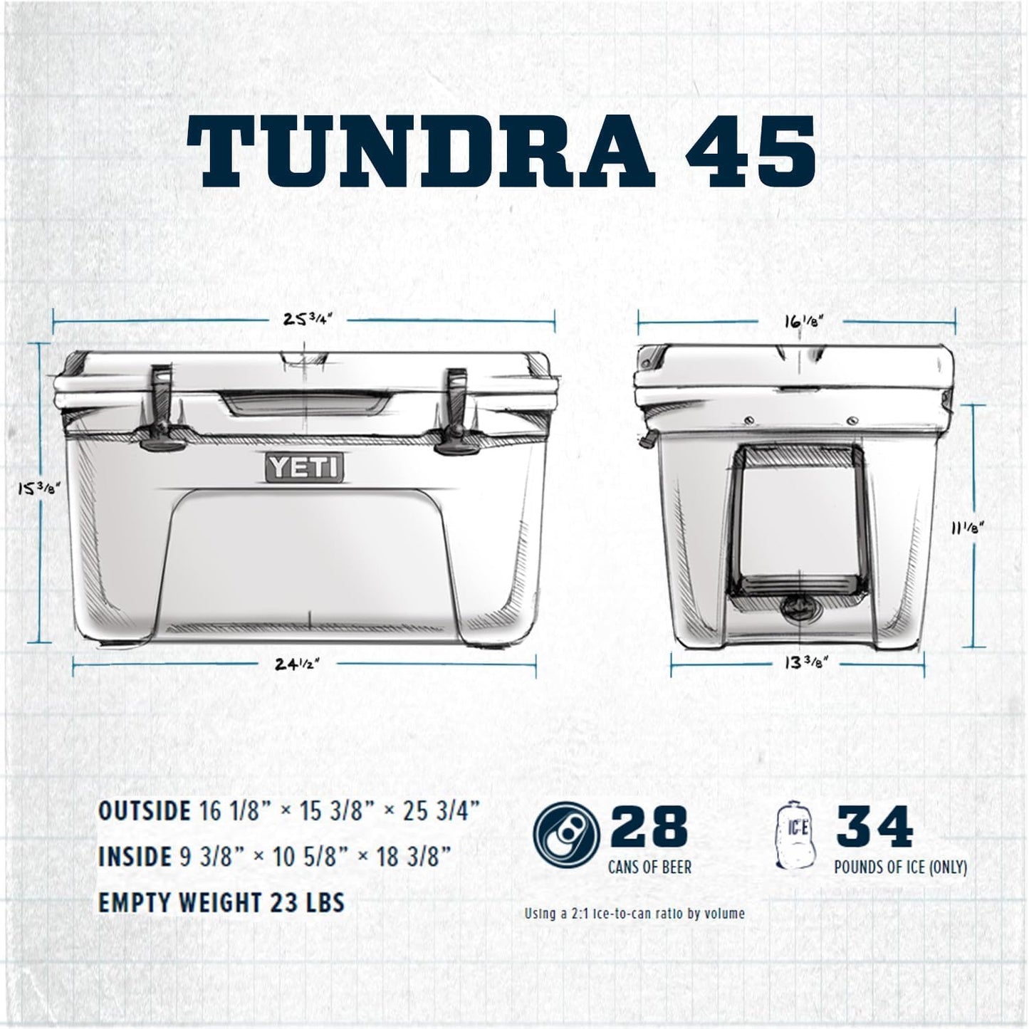 YETI Tundra 45 Cooler, Seafoam