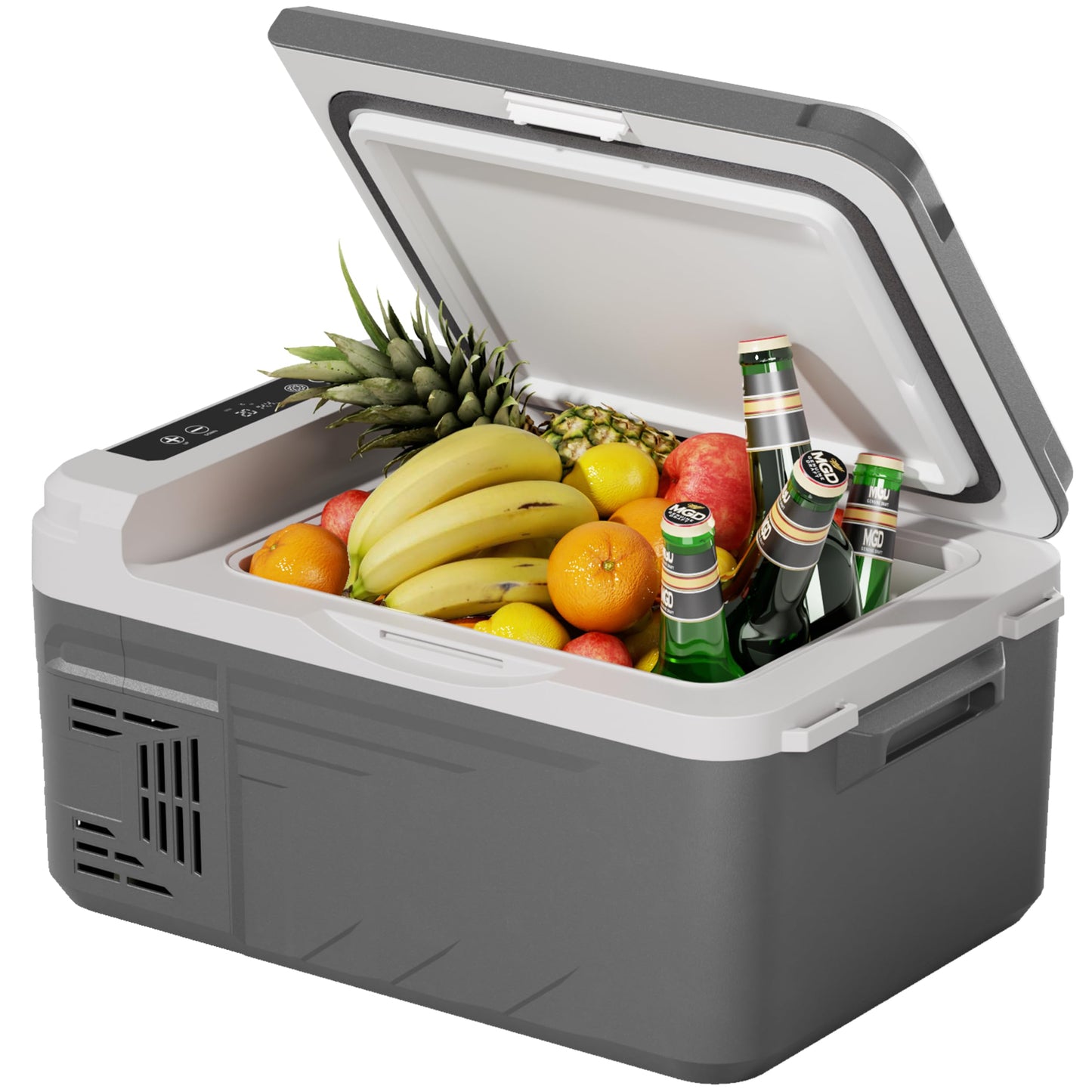 Feelfunn Car Fridge Portable 12 Volt Refrigerator - 11QT(10L) Electric Cooler for Car Truck RV Boat Camping Travel, Portable Freezer with 12/24V DC & 100-240V AC, -4~68°F