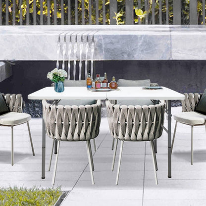 Camp Solutions Plastic Folding Table, 6 FT Folding Table, Plastic Portable Tables for Dining Parties Card Picnic Camping, Granite White