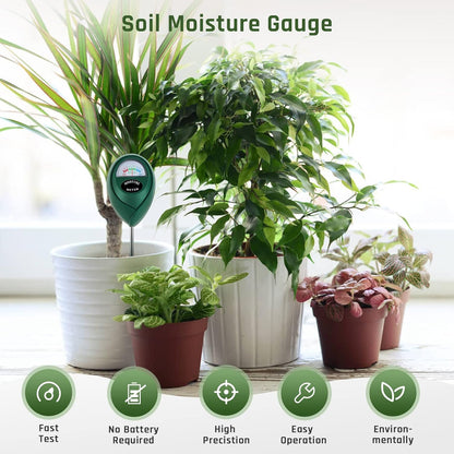 Skiennix Plant Moisture Meter - Accurate Soil Water Measurement for Indoor & Outdoor Use | 2-Pack Green