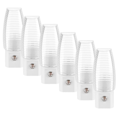 Maxxima MLN-16 LED Plug in Night Light - Features Auto Dusk to Dawn Sensor, 5000K Daylight, 5 Lumens, Ideal for Bedrooms, Bathrooms, and Hallways - 6 Pack
