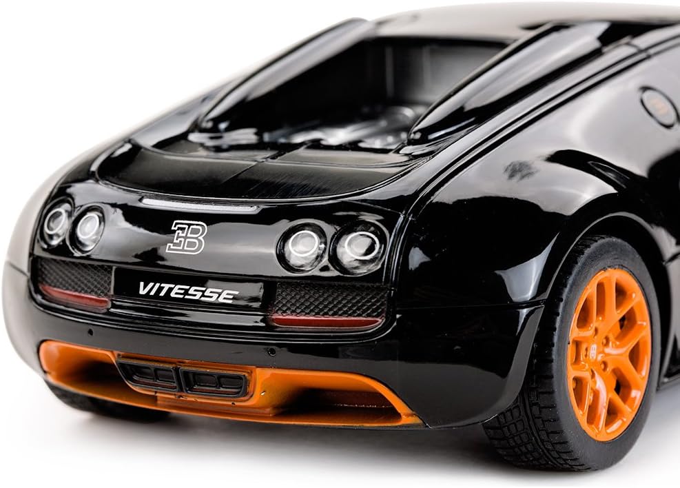 RASTAR RC Car | 1:24 Bugatti Veyron 16.4 Grand Sport Vitesse Radio Remote Control Racing Toy Car Model Vehicle Black/Orange
