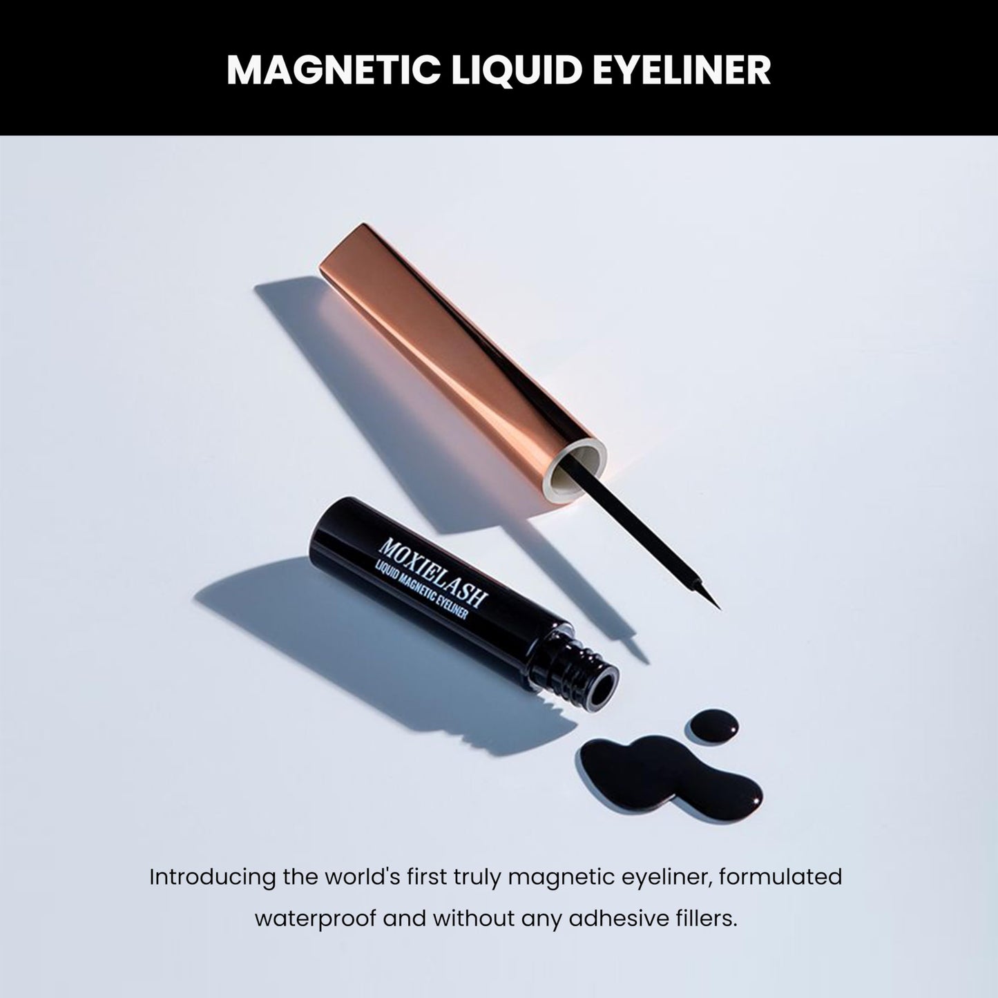 MoxieLash Magnetic Eyeliner for Eyelashes - Premium Magnetic Liner for Eyelashes - Secure Hold & Easy to Use - Lash Liner & Smudge Proof - Cruelty & Paraben Free - Natural Look