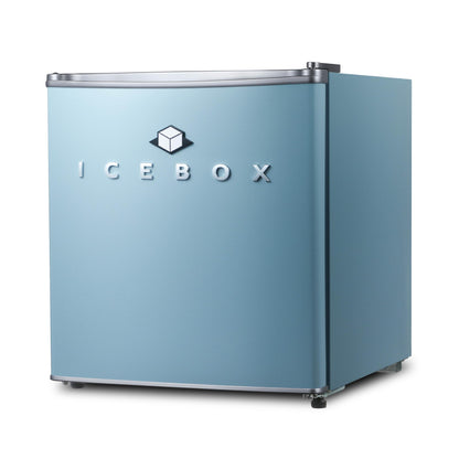 ICEBOX 1.7 Cu. Ft. Compact Refrigerator, ENERGY STAR Certified Small Refrigerator, Single Door Mini Fridge with Chiller Compartment, R600a Refrigerant, IBCR17SLT, Slate Blue