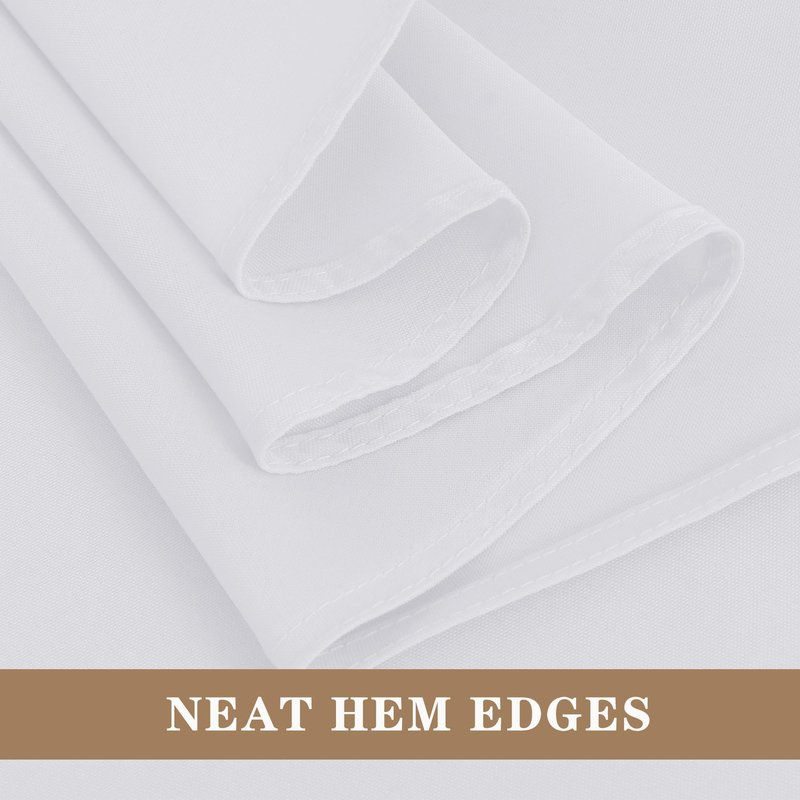 Fitable 6 Pack White Tablecloths for Round Tables - 108 Inches in Diameter - Stain Resistant and Washable Table Clothes, Polyester Fabric Table Covers for Wedding, Party, Banquet, Formal Events