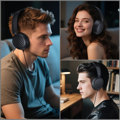 MMWOWARTS Bluetooth Headphones with Active Noise Cancelling (ANC), Wireless Over Ear Bluetooth Headsets with 35H Playtime, HiFi Stereo Foldable Headphones with Foam Ear Cups for Sports, Travel, Black