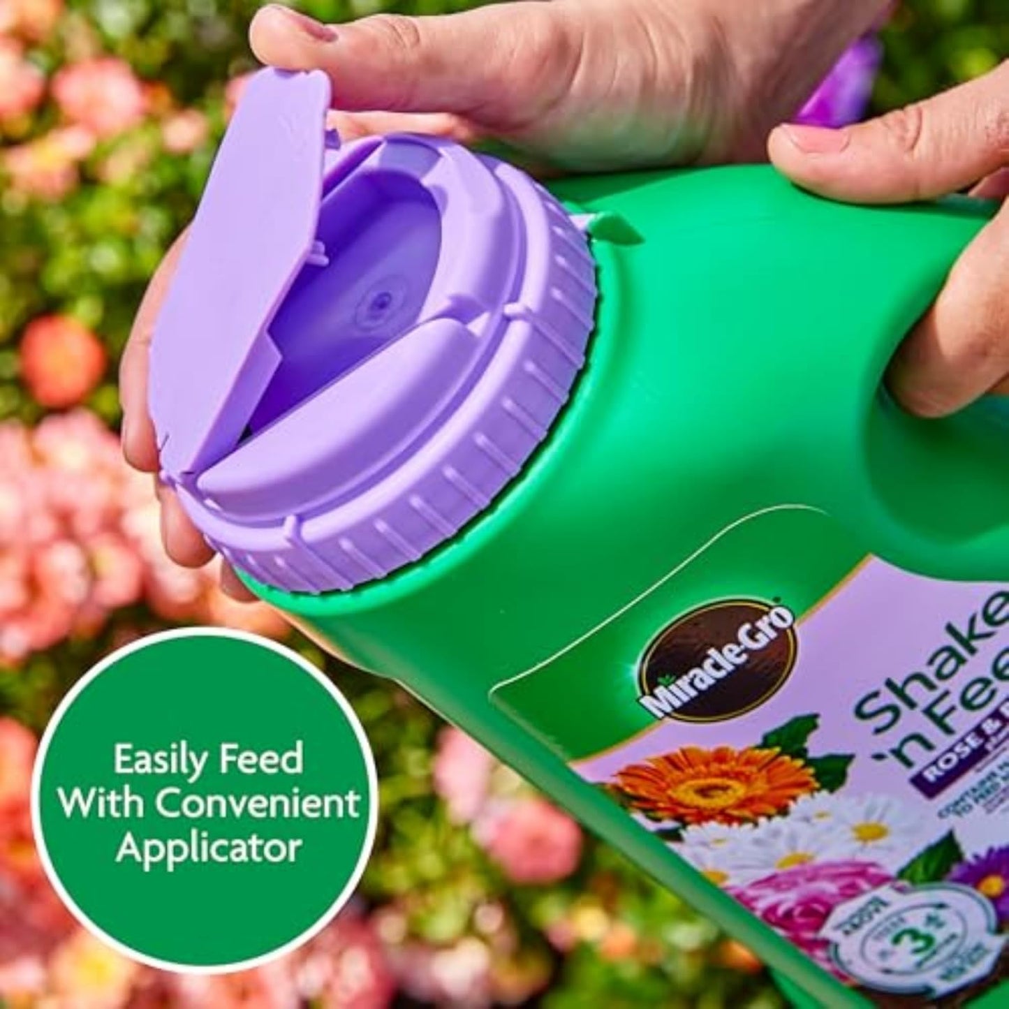 Miracle-Gro Shake 'n Feed Rose & Bloom Plant Food - Long-Lasting Granular Fertilizer, Feeds 3 Months - 4.5 lbs.