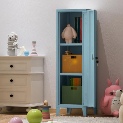 MIOCASA Metal Cabinet Home Office Storage Cabinets with Doors and Shelves Lockable File Cabinet Organizer Coat Lockers for Kids