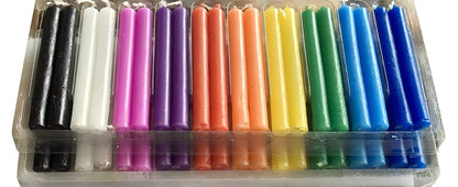 Vrinda® 4" Mini Chime Ritual Spell Unscented Taper Candles - Set of 20 (Assorted (Pack of 40))
