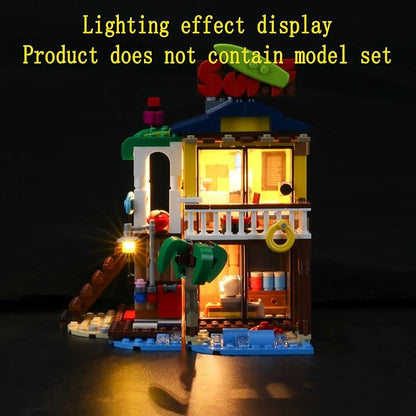 LED Light Kit Compatible with Lego Surfer Beach House - Lighting Set for Creator 31118 Building Model (Model Set Not Included)